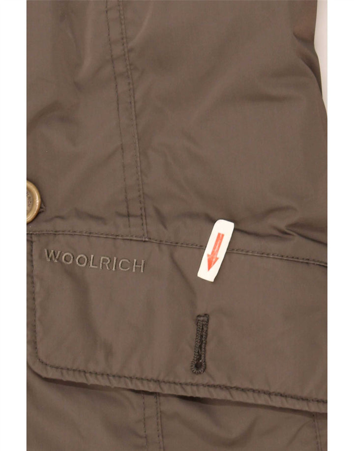 Woolrich Dame Overfrakke UK 16 Large Khaki