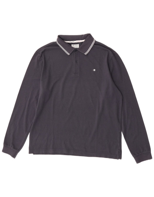 Champion Herre Easy Fit Langærmet Polo Shirt XL Navy Blue