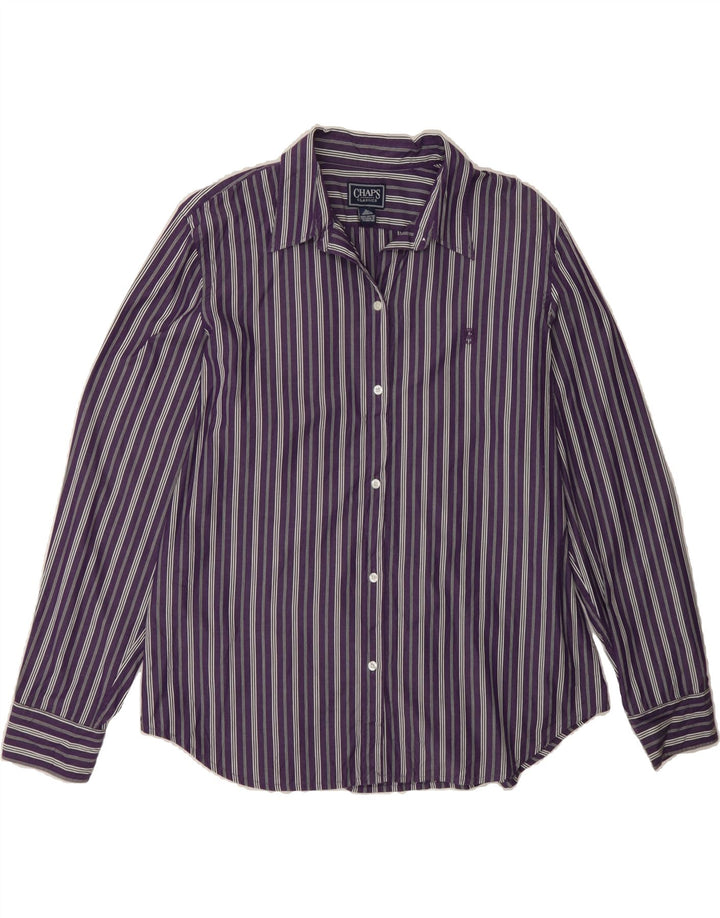 CHAPS Womens Shirt UK 18 XL Purple Striped Cotton Vintage Chaps and Second-Hand Chaps from Messina Hembry 