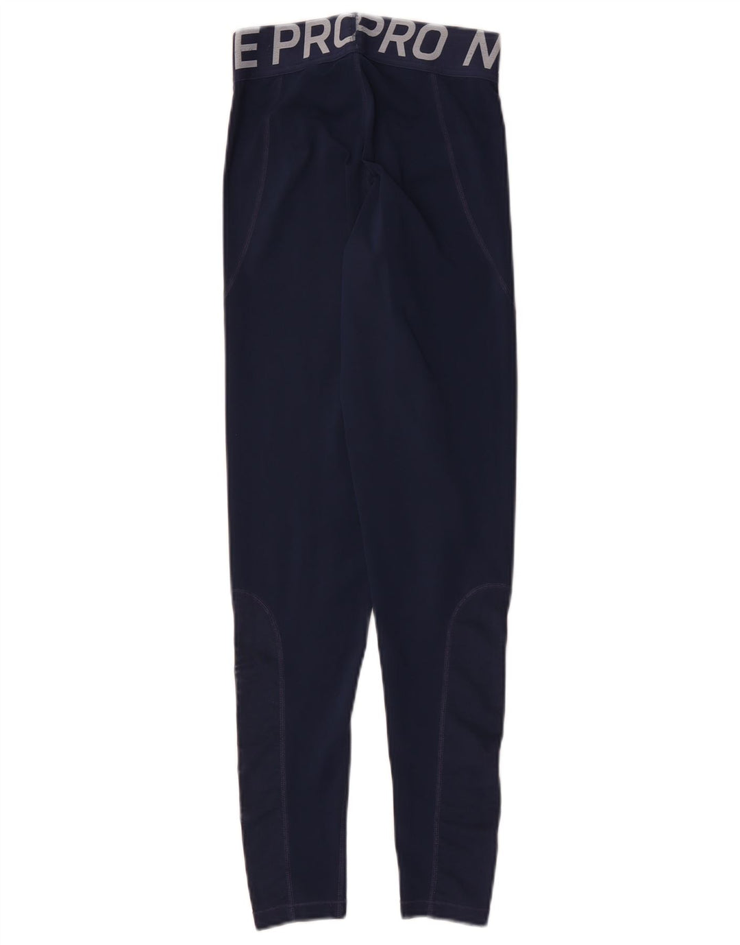 Nike Dame Dri Fit Grafiske Leggings UK 8 Small Navy Blue Polyester