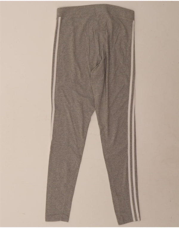 Adidas Dame Leggings UK 14 Medium Grey Flecked Bomuld