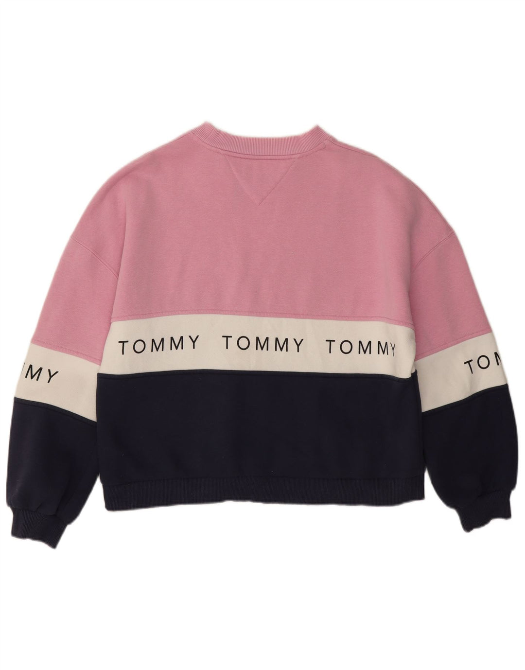 Tommy Hilfiger Graphic Sweatshirt Jumper UK 10 Small Pink