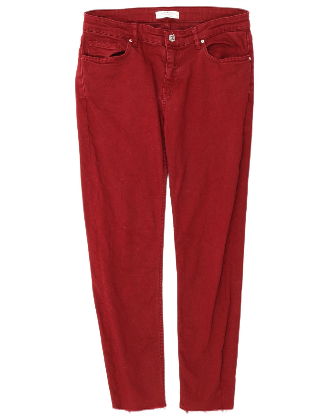 Zara Dame Skinny Jeans EU 38 Small W28 L26 Rød