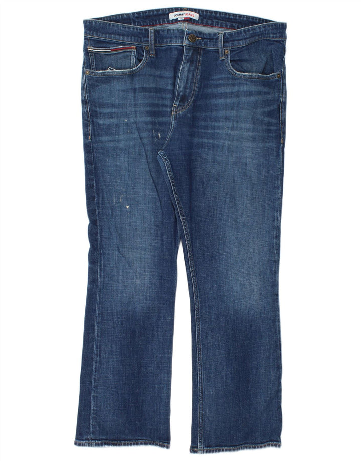TOMMY HILFIGER Herre Bootcut Jeans W36 L28 Blå Bomuld