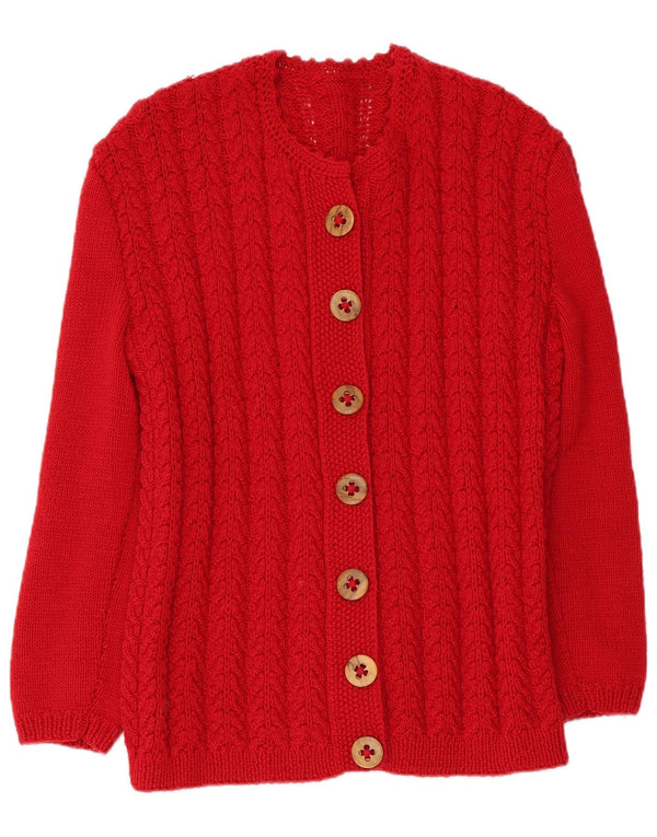 Vintage dame cardigan sweater UK 14 Medium Rød