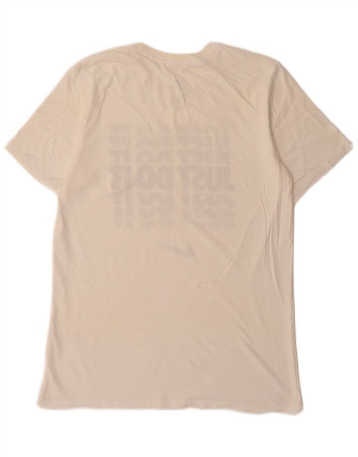 Nike Herre Athletic Cut Grafisk T-shirt Top Medium Off White Bomuld