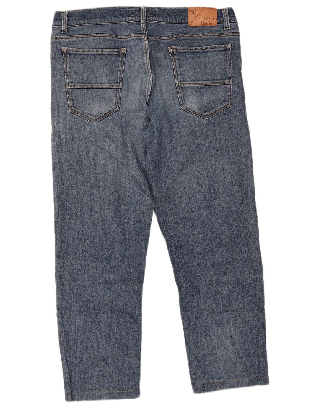 Trussardi Herre Distressed Cropped Jeans IT 51 Large W37 L26 Blue