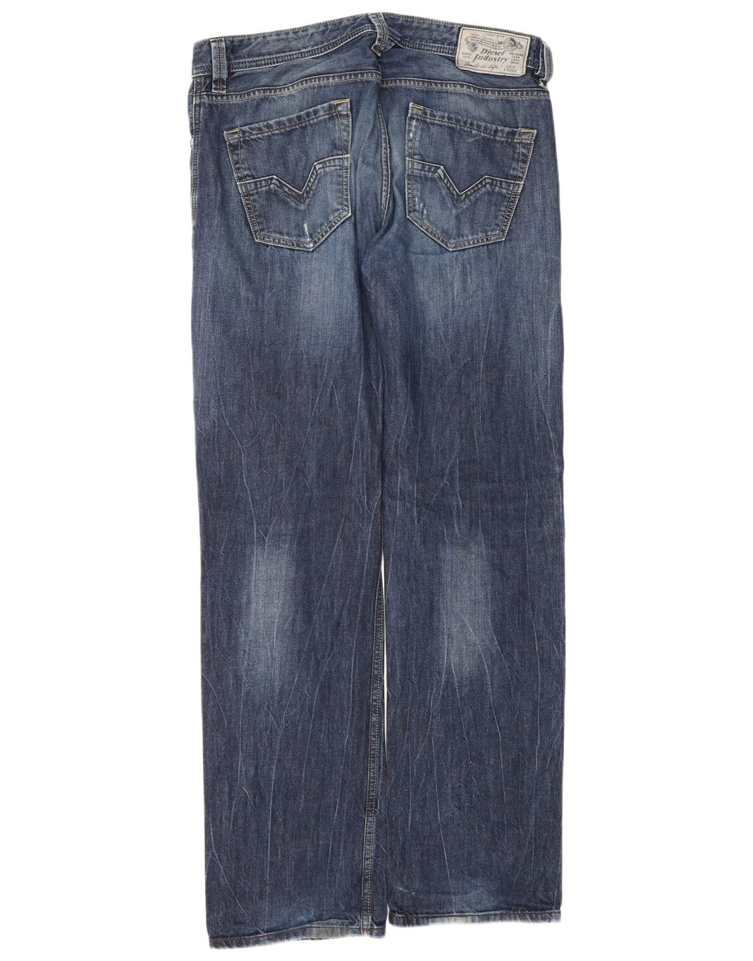 Diesel Herre Straight Jeans W32 L32 Blå Bomuld