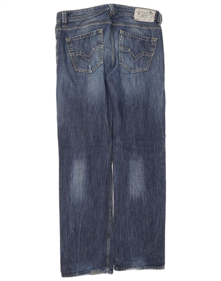 Diesel Herre Straight Jeans W32 L32 Blå Bomuld
