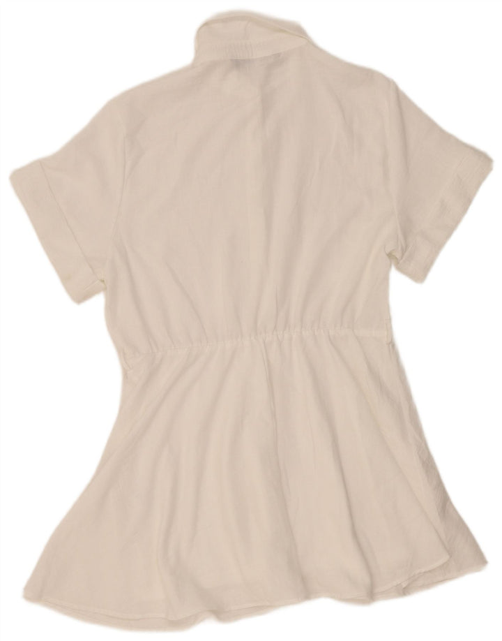 Zara Dame A-Line Kjole UK 18 XL Hvid Polyester