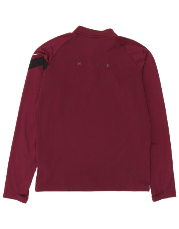 Nike Boys Dri Fit Grafisk Pullover Træningsdragt Top 12-13 år Large Burgundy