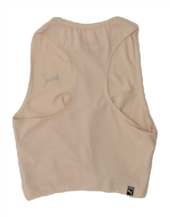 PUMA Womens Crop Vest Top UK 8 Small White Polyester Vintage Puma and Second-Hand Puma from Messina Hembry 