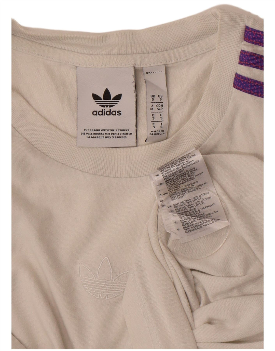 Adidas herre T-shirt top lille hvid bomuld