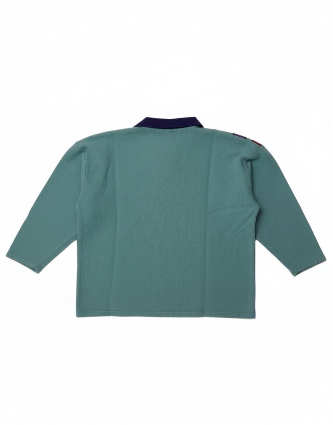 Vintage Dame Oversized 3/4-ærmet Sweatshirt Jumper UK 14 Medium Blue