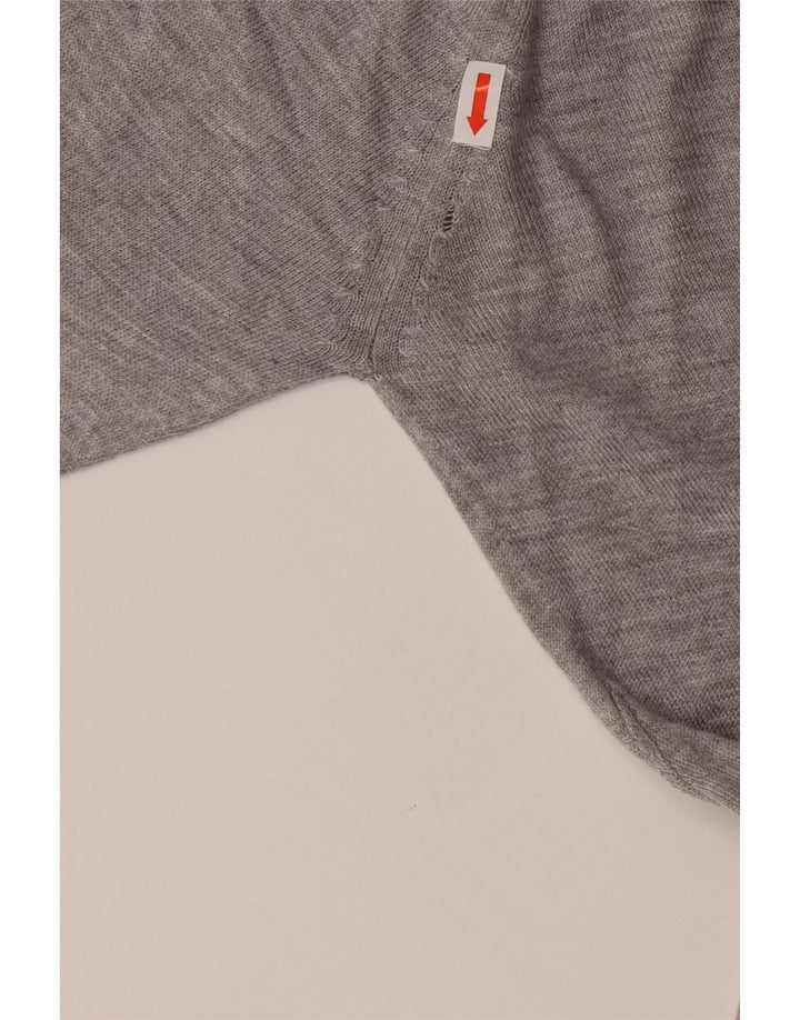ZARA Womens Boat Neck Jumper Sweater UK 16 Large Grey Vintage Zara and Second-Hand Zara from Messina Hembry 