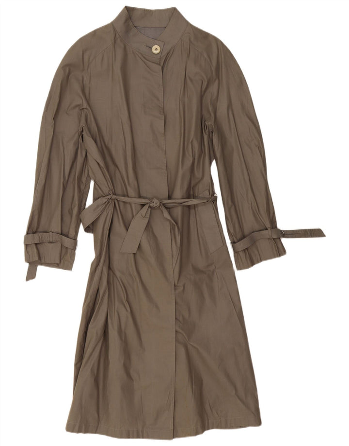VINTAGE Trench Coat til kvinder UK 14 Medium Grey
