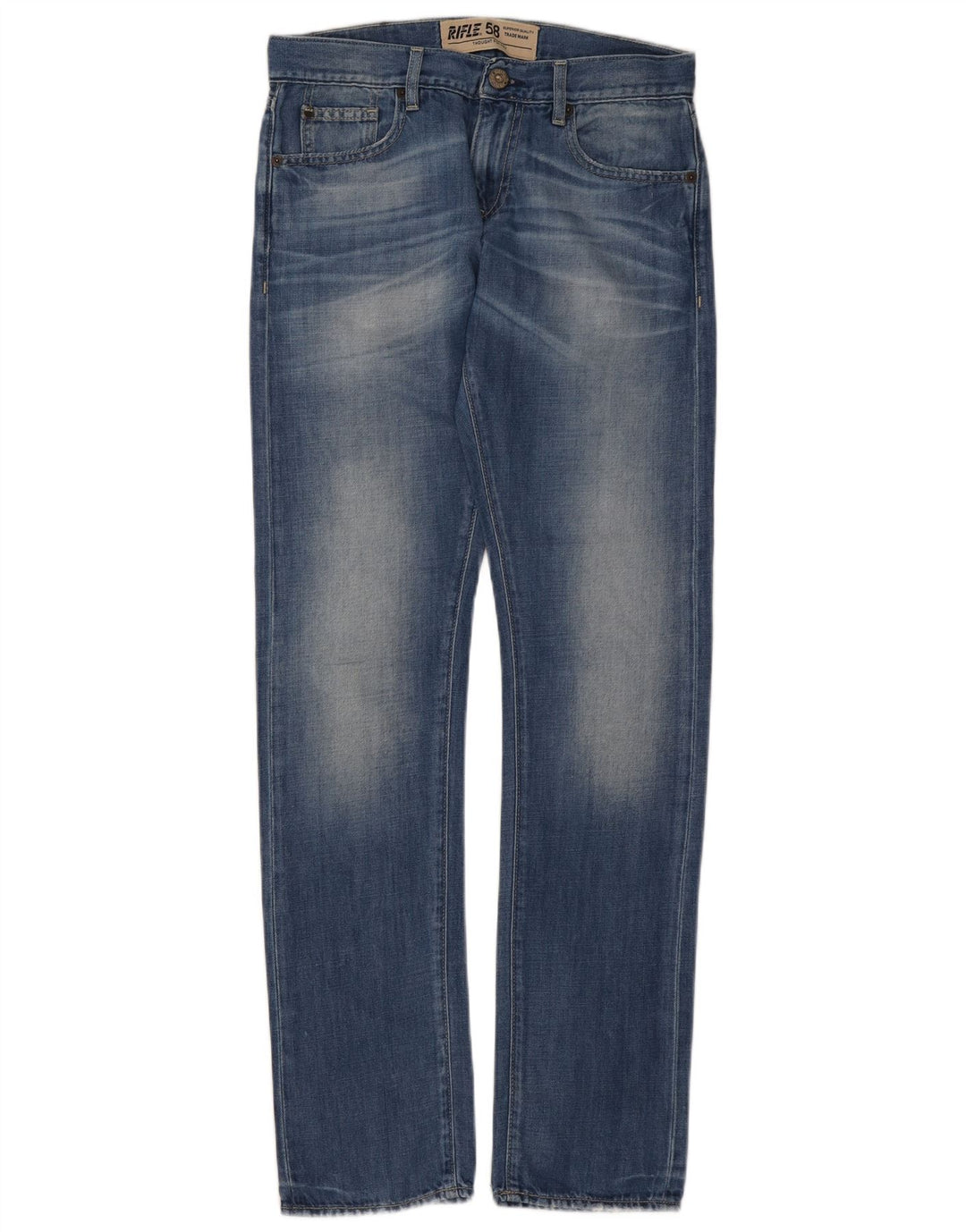 Rifle Dame Straight Jeans W28 L33 Blå Bomuld
