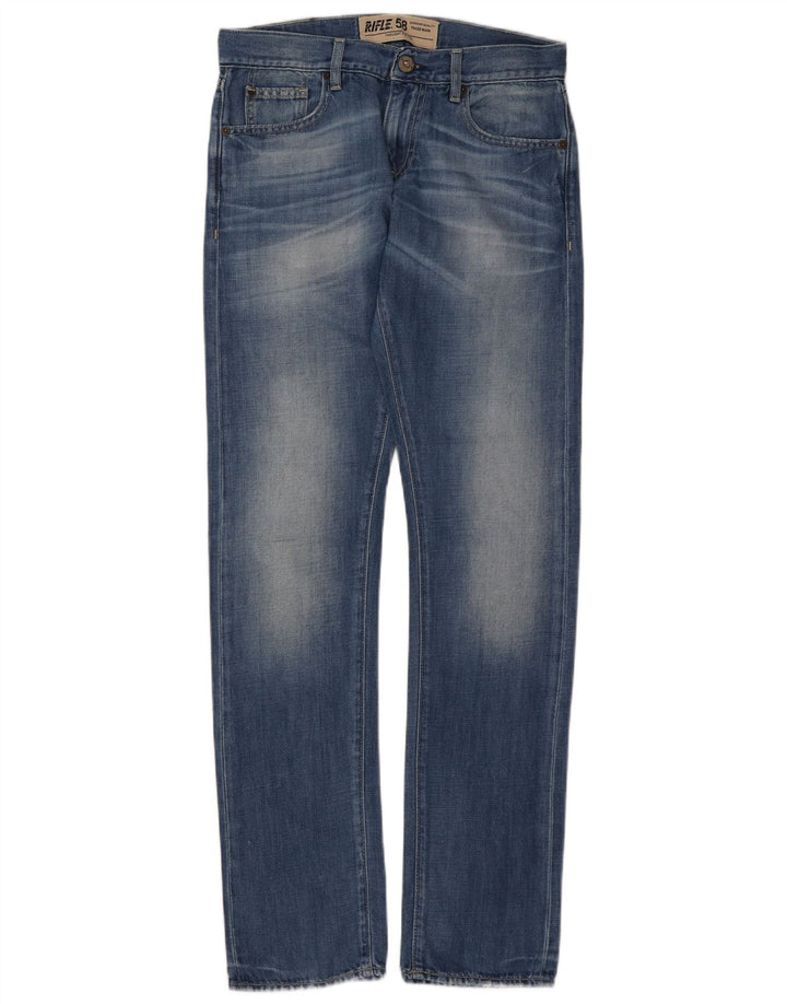 Rifle Dame Straight Jeans W28 L33 Blå Bomuld