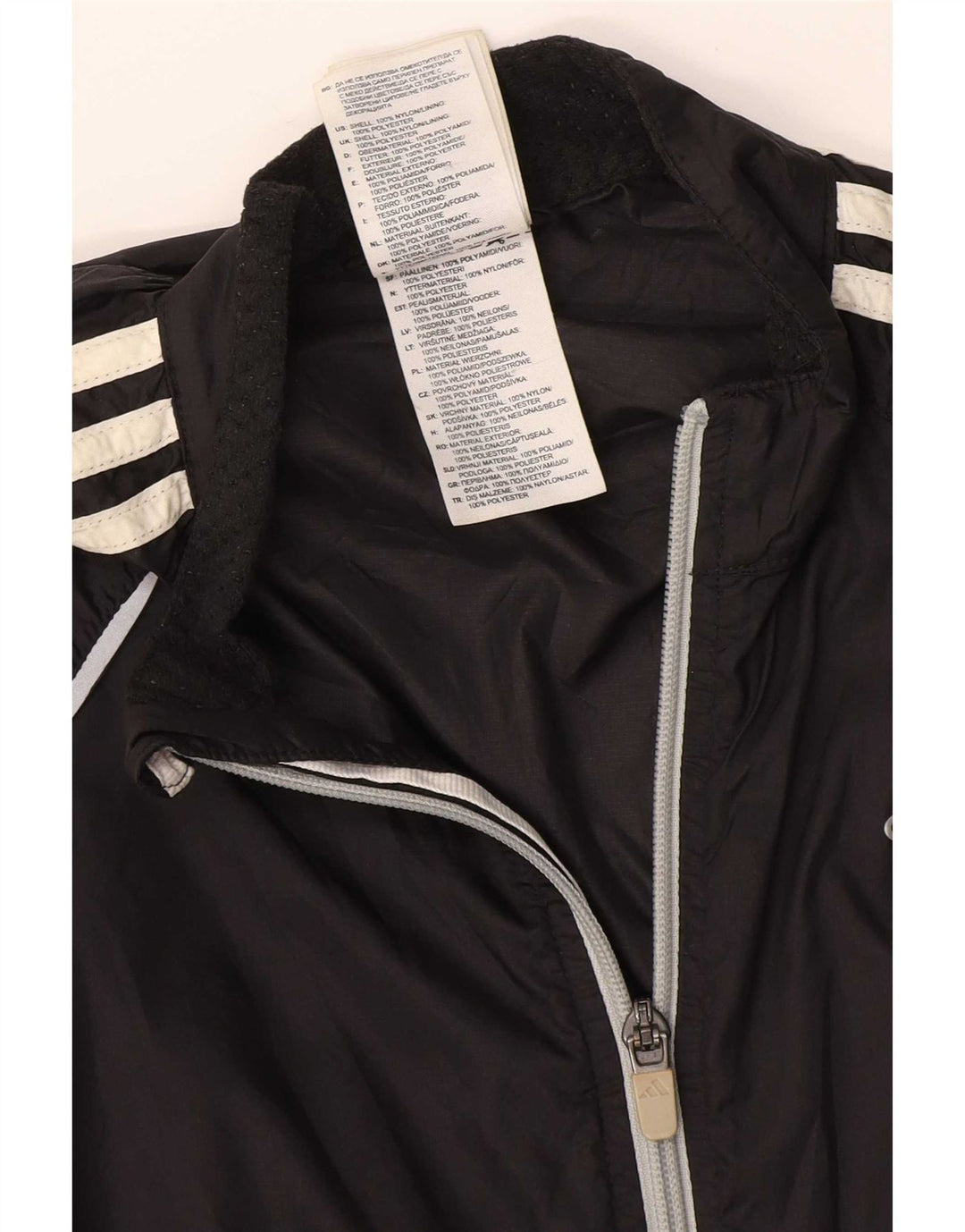 Adidas træningsdragt topjakke til kvinder UK 10 Lille sort nylon