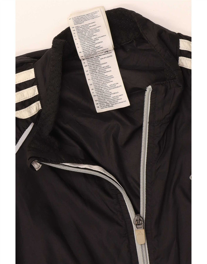 Adidas træningsdragt topjakke til kvinder UK 10 Lille sort nylon