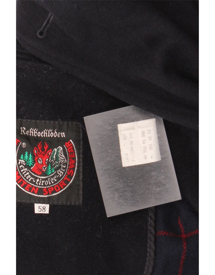 Rehbochloden Herre Overfrakke EU 58 4XL Marineblå Uld