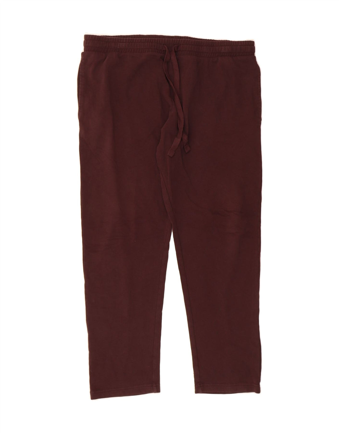 MARKS & SPENCER Womens Tracksuit Trousers UK 20 2XL Maroon Cotton Vintage Marks & Spencer and Second-Hand Marks & Spencer from Messina Hembry 