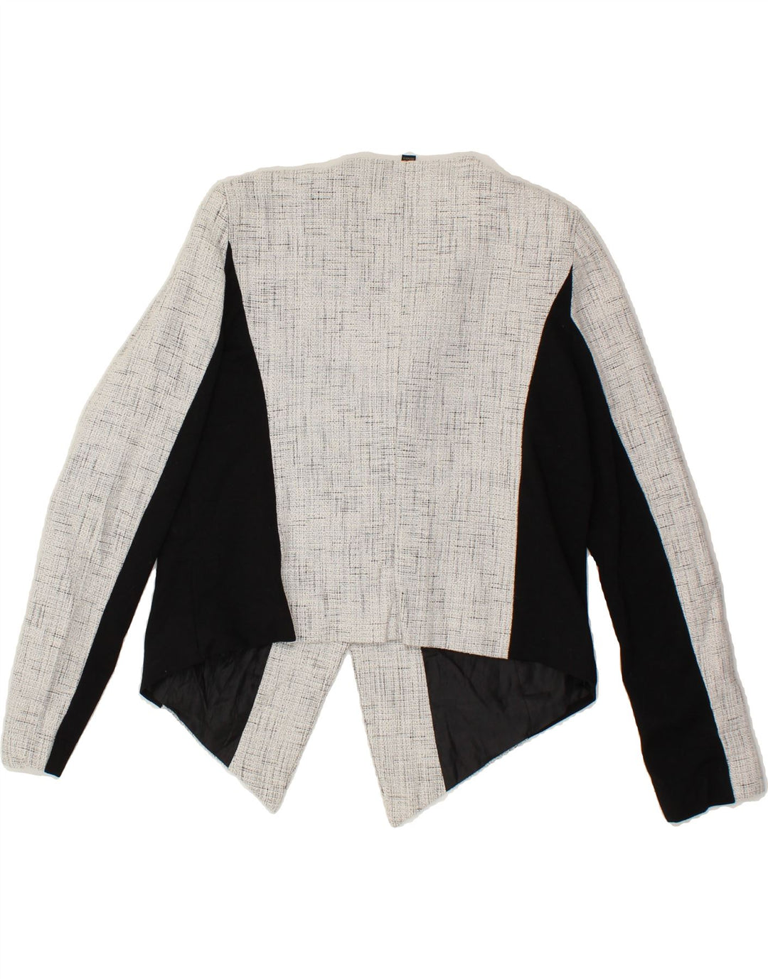 MOSSIMO Womens Crop 1 Button Blazer Jacket UK 18 XL Grey Colourblock Vintage Mossimo and Second-Hand Mossimo from Messina Hembry 