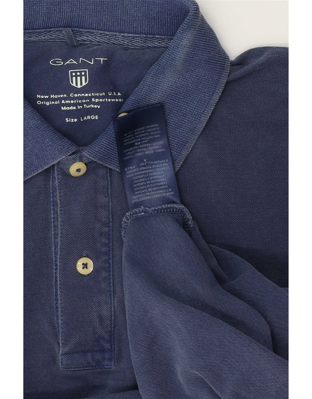Gant Polo Shirt til mænd, stor blå bomuld