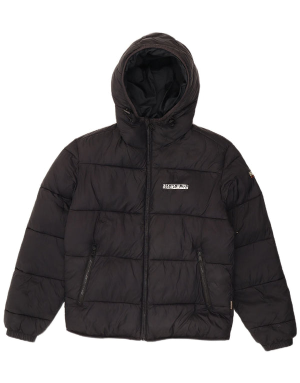 Napapijri Herre Hooded Regular Fit Polstret Jakke UK 38 Medium Black