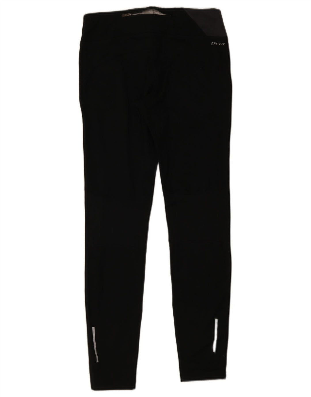 Nike Dame Dri Fit Leggings UK 12 Medium Sort Colourblock Polyester