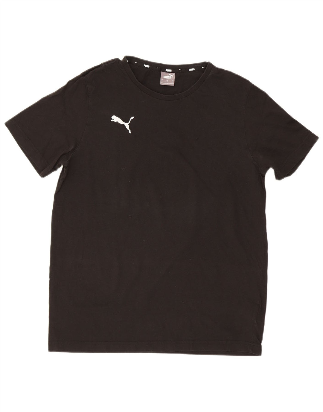 PUMA Mens T-Shirt Top Large Black Cotton