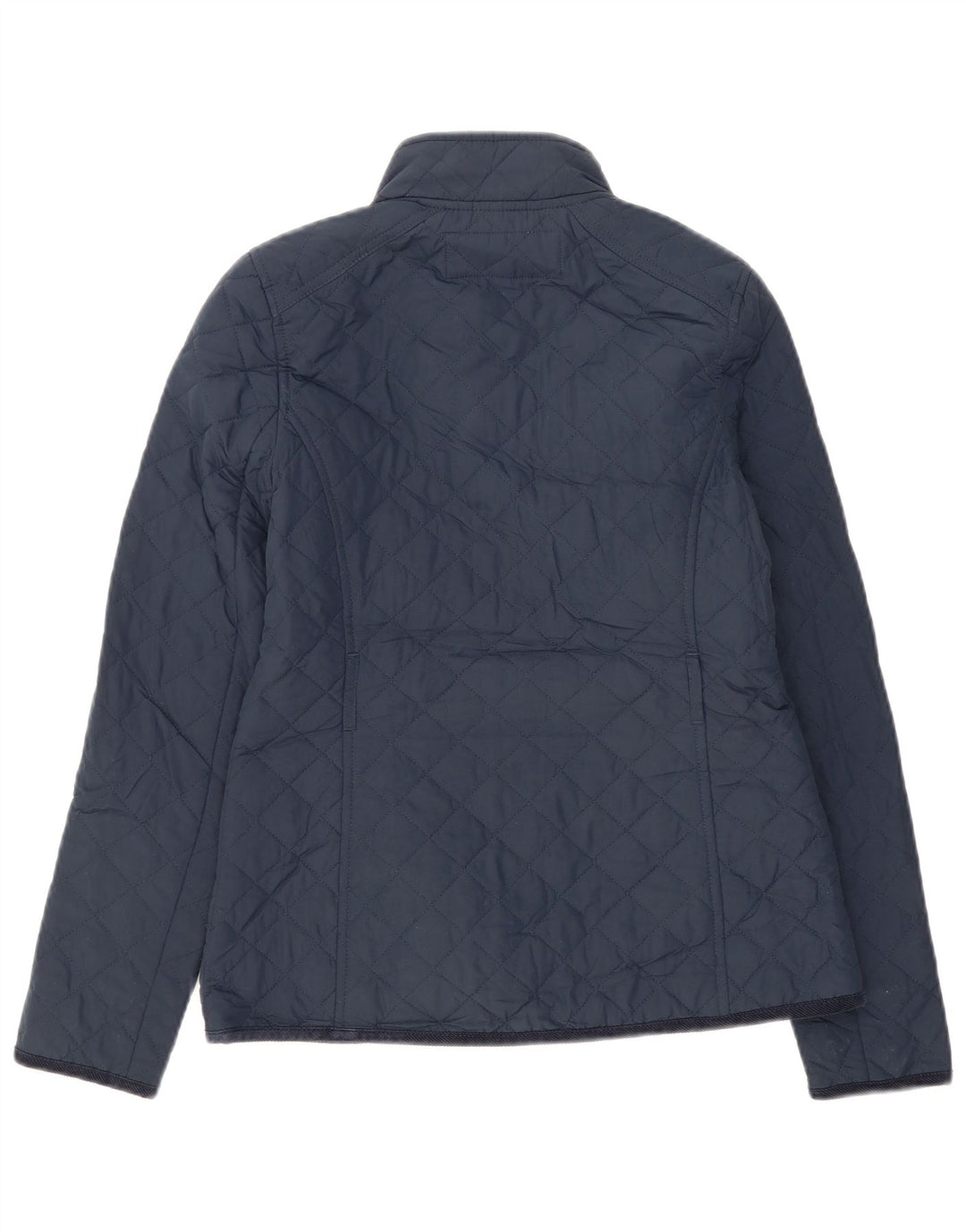 Jack Wills Dame Quiltet Jakke UK 10 Small Navy Blue Polyester