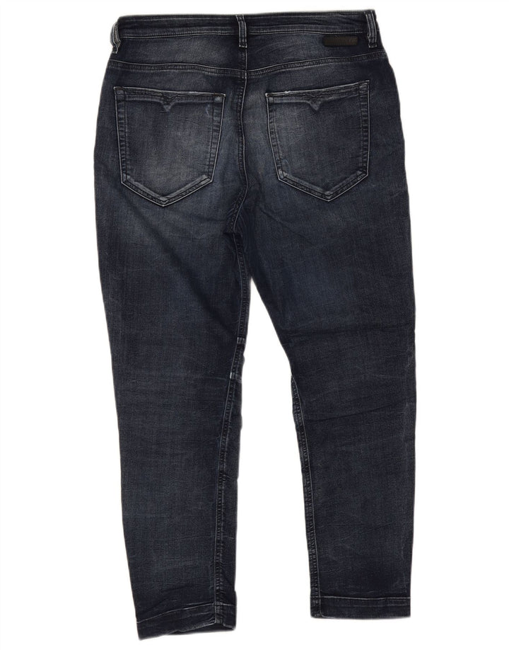 DIESEL Dame Crop Slim Jeans W27 L24 Blå Bomuld