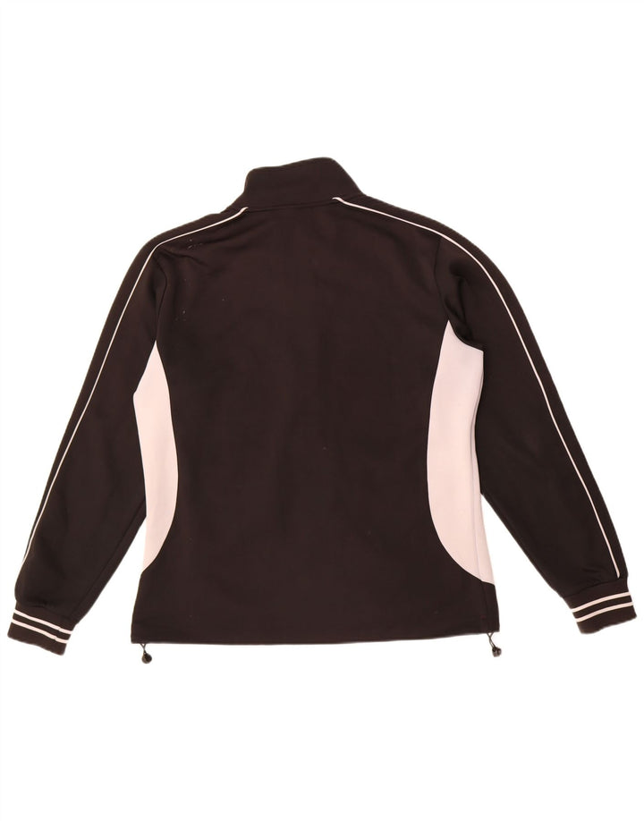 Asics træningsdragt topjakke til kvinder UK 18 XL Sort Colourblock Polyester