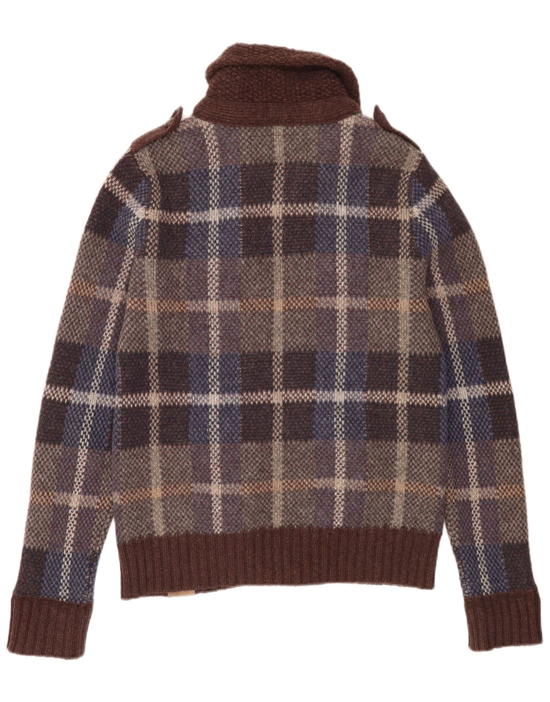 Jean's West Herre Military Military Jacket UK 38 Medium Multicolored Check