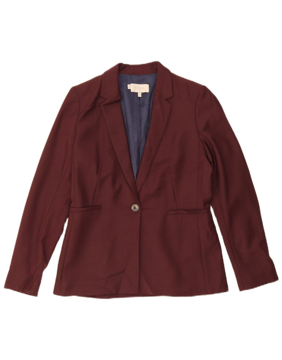 Hobbs Dame 1 Knap Blazer Jacket UK 10 Small Bourgogne Polyester