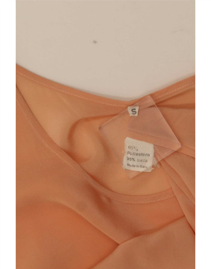 Vintage Damevest Top UK 10 Small Pink Polyester