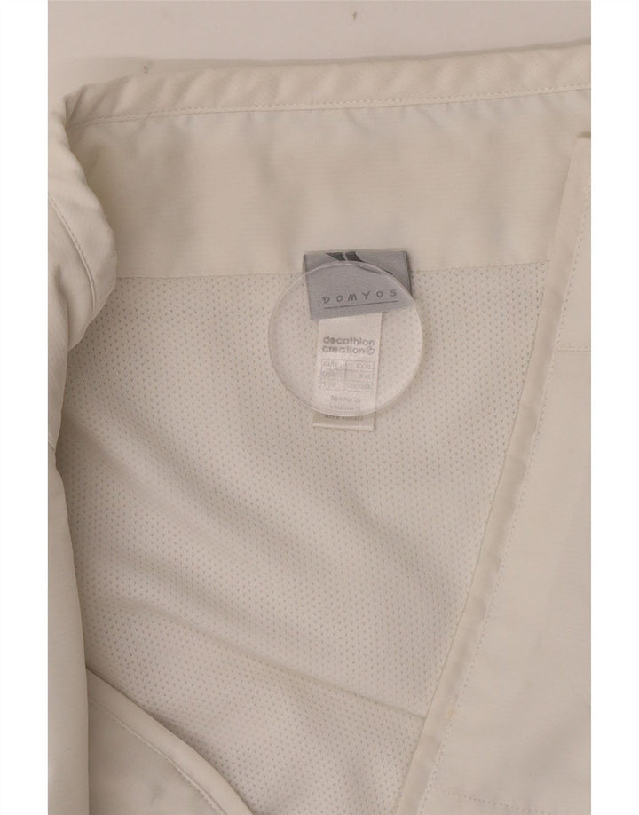 Domyos Træningsdragt til mænd Topjakke 2XL Hvid Colourblock Polyester