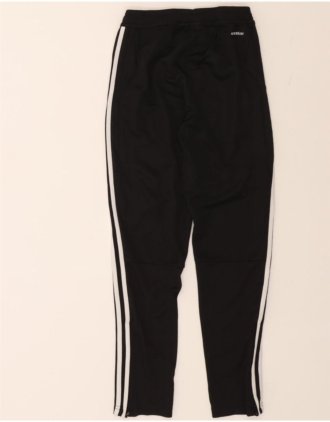 ADIDAS Boys Aeroready Tracksuit Trousers 11-12 Years Black Polyester Vintage Adidas and Second-Hand Adidas from Messina Hembry 