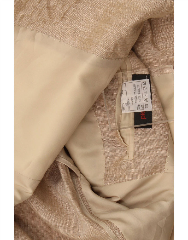 Pierre Cardin Herre 3-knaps blazerjakke IT 48 Medium Beige Linned