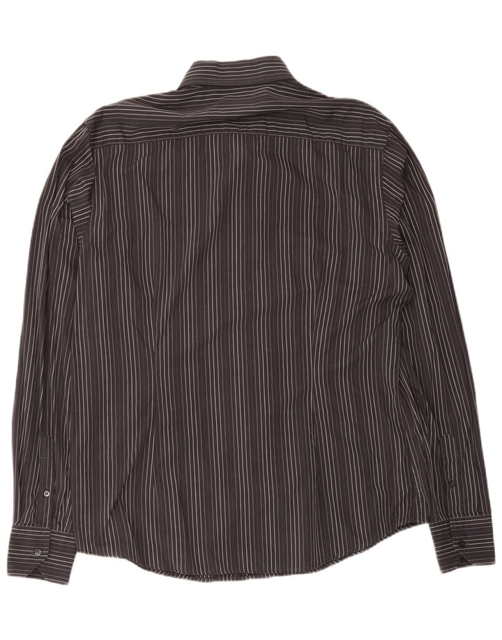Valentino Herreskjorte str. 43 17 XL Gråstribet bomuld