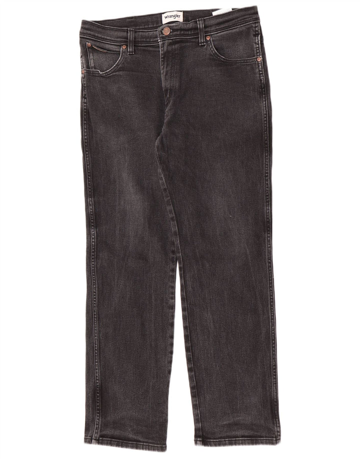 Wrangler Herre Texas Straight Jeans W34 L30 Grå Bomuld