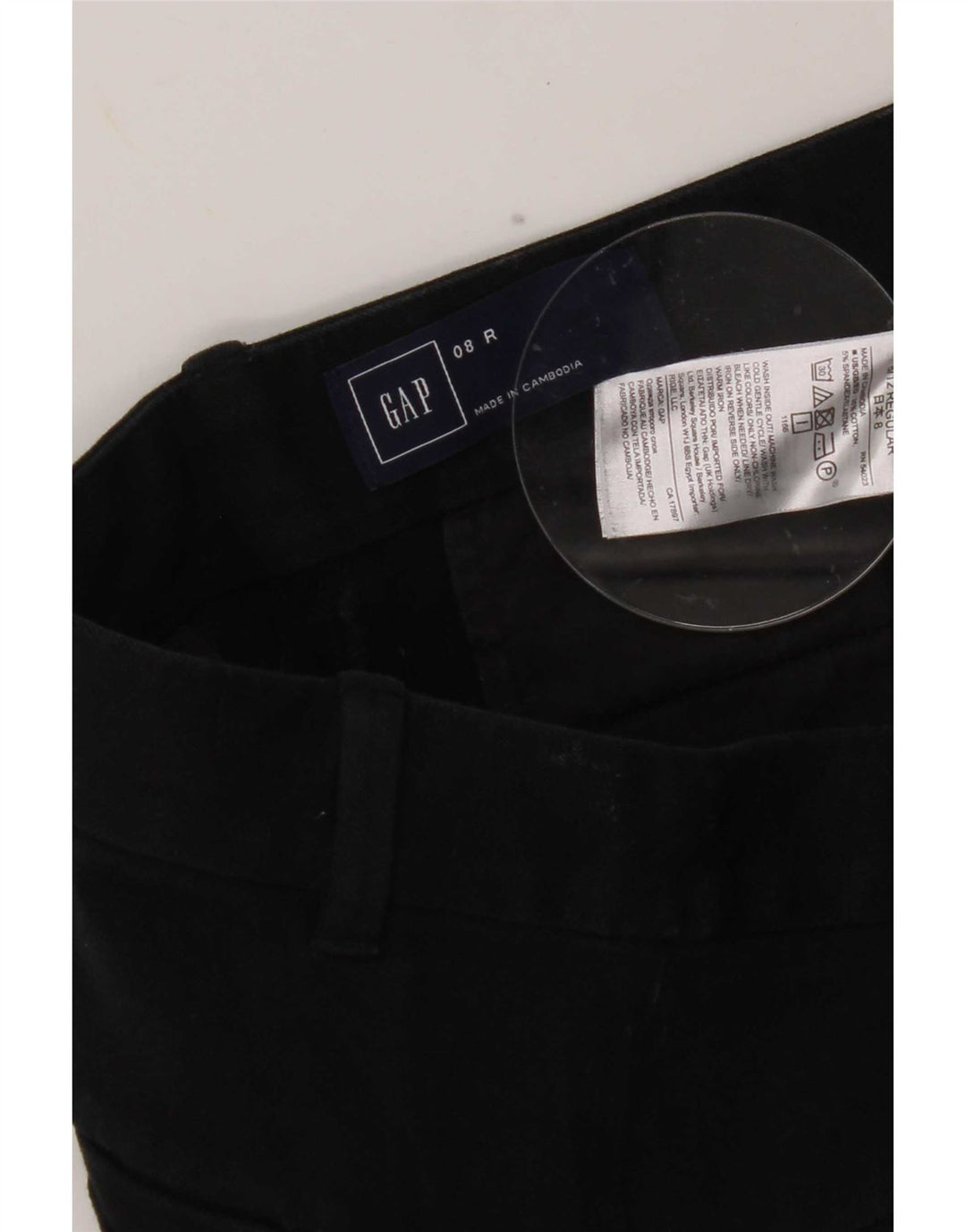 Gap Womens Slim Cropped Trousers US 8 Medium W30 L25 Black Bomuld