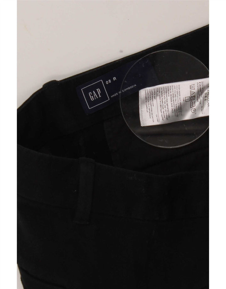 Gap Womens Slim Cropped Trousers US 8 Medium W30 L25 Black Bomuld