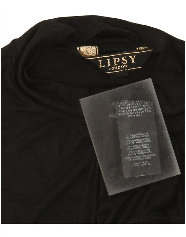Lipsy Womens Off Shoulder Bluse Top UK 12 Medium Black Viscose