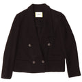 Iceberg Dame Loose Fit Double Breasted Blazer Jacket IT 40 Small Black