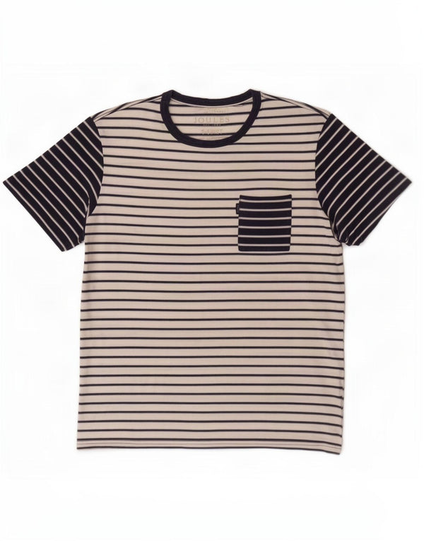 Joules Herre T-Shirt Top Stor Hvid Stribet