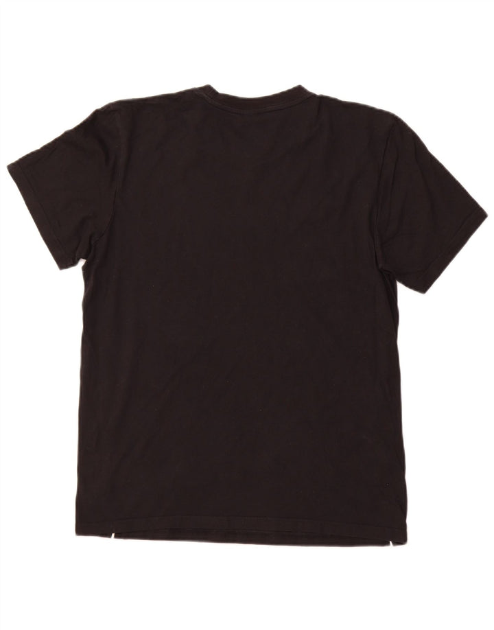 ADIDAS Dame T-Shirt Top UK 14 Medium Sort Bomuld