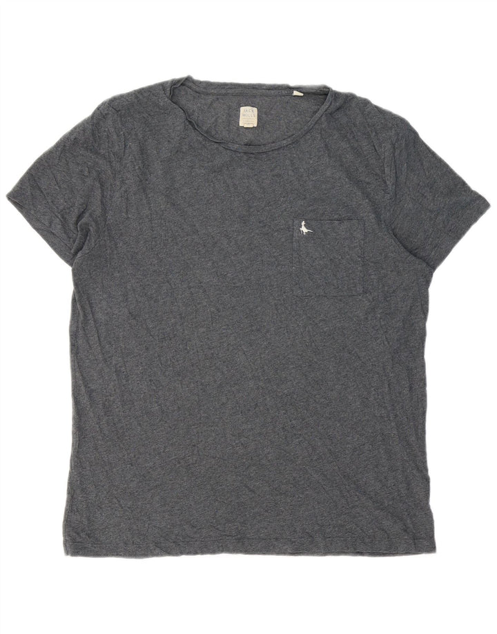 Jack Wills Herre T-Shirt Top XL Grå Flecked