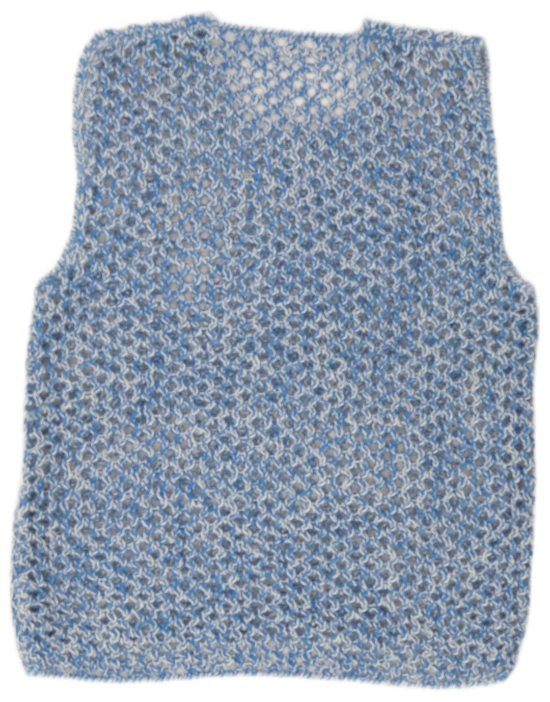 Vintage Dame Se Through Vest Tank Top UK 16 Large Blue Flecked